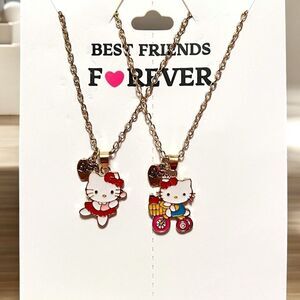 Hello Kitty Best Friends Gold Necklace Set